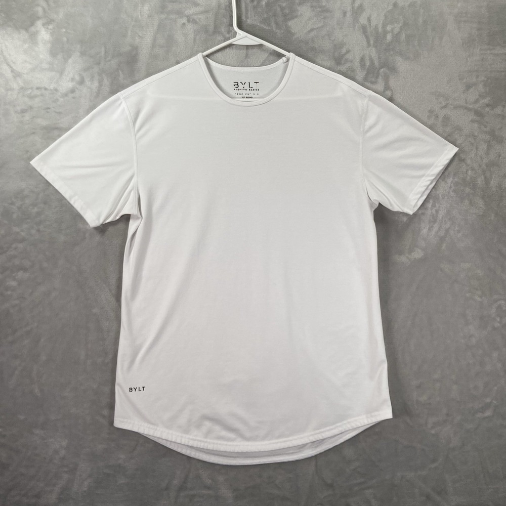 BYLT Basics T-Shirt Mens Large Drop Cut Tee Bylt Blend Short Sleeve Crew Neck